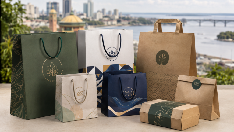 Sacolas personalizadas com identidade visual para lojas e empresas em Manaus